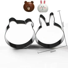 Медведя и кролика Сахарное печенье нержавеющая сталь плесень 10 компл./лот