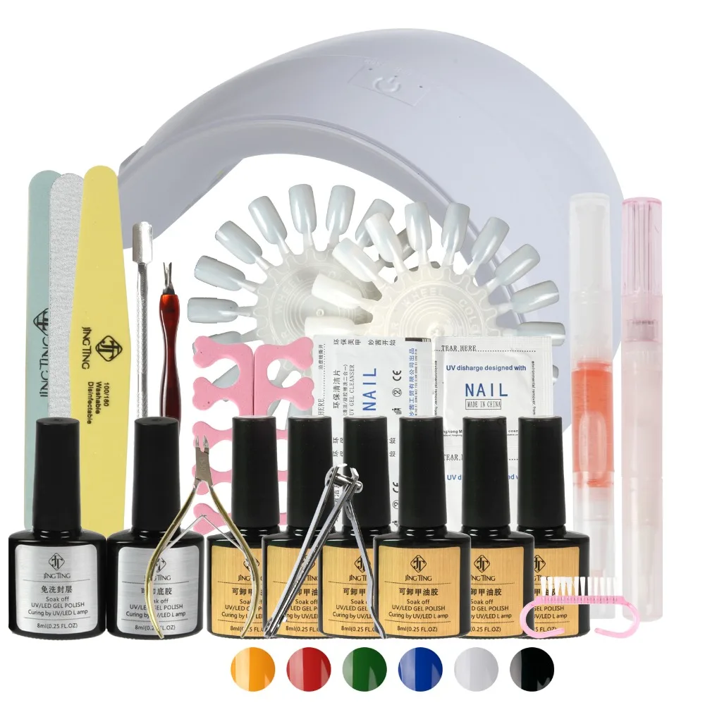 Full Manicure Set With Lamp Nail Kit 36W UV LED Lamp For Nail Art Sets