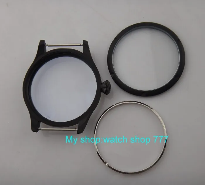 44mm 316l caixa de relógio de aço