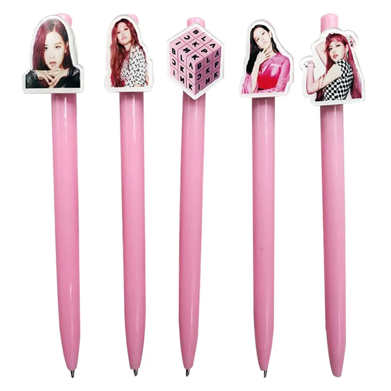 

1 Pc Kawaii New Kpop BLACKPINK Ballpoint Pen JISOO JENNIE LISA ROSE Student School Office Supplies