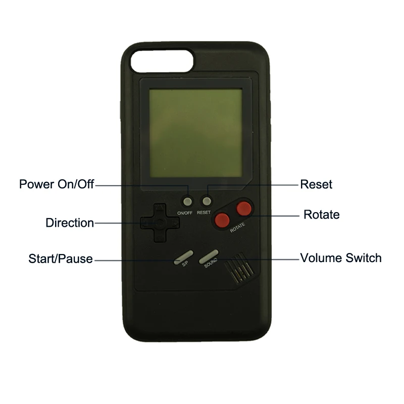 Tetris Phone Cases for iPhone 6 6S 7 8 Plus Soft Gameboy Cover for iPhone X