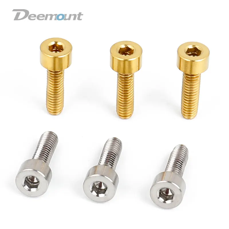 Deemount Ti TC4 البراغي M4 * 13.5 M4 * 20 رأس سداسي ل دراجة التحول كابل تحديد MTB الطريق دراجة أجزاء derailleur كابل التيتانيوم مسامير