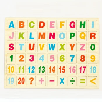 

54pcs/Set Wooden Numbers Fridge Magnets Alphabet Refrigerator Magnet Magnetic Letters and Numbers Toys for Kid Learning Toy