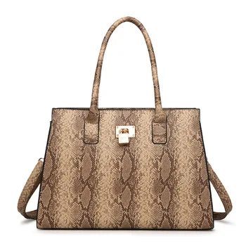 

New 2019 Ladies Shoulder Bag Classic Fashion Snake Skin Pattern Shoulder Messenger Bag Casual Handbag