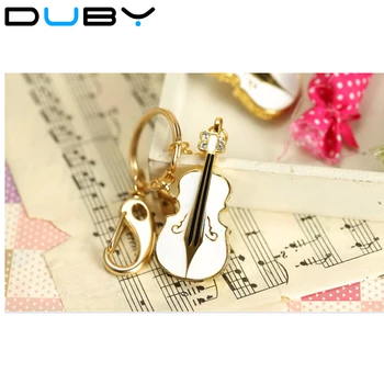 

Crystal Diamond Guitar USB Flash Drive Necklace Violin 4GB 8GB 16GB 32GB Memory Card Pendrives mini