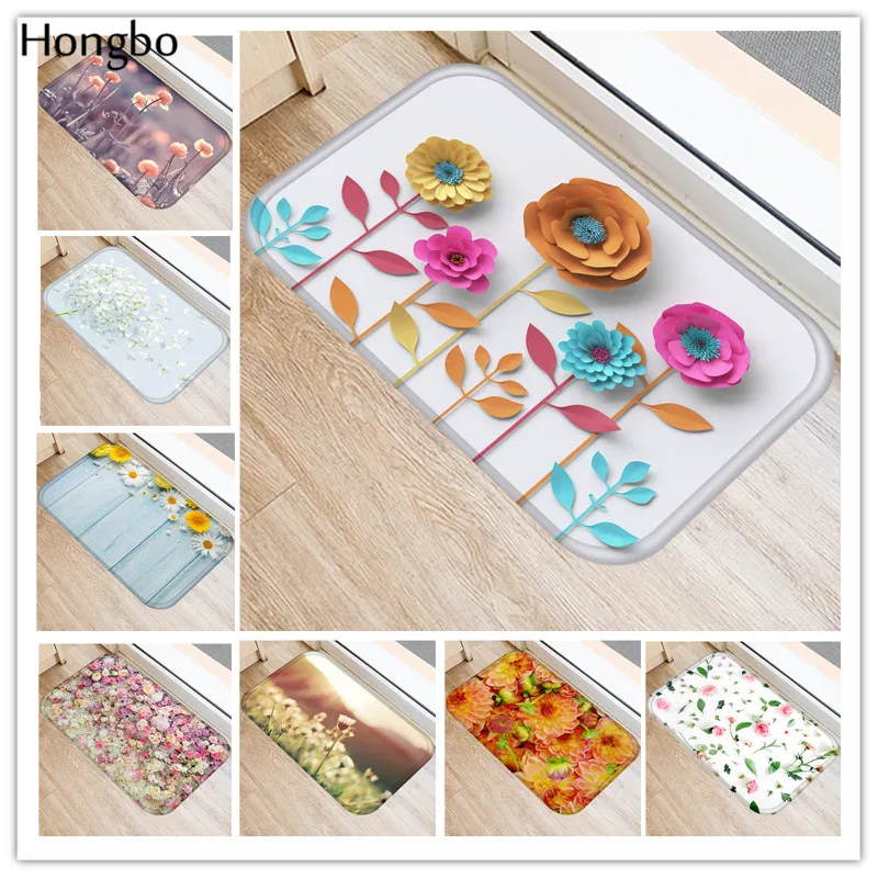 Hongbo Новые Креативные коврики моющиеся красивые цветочные для спальни