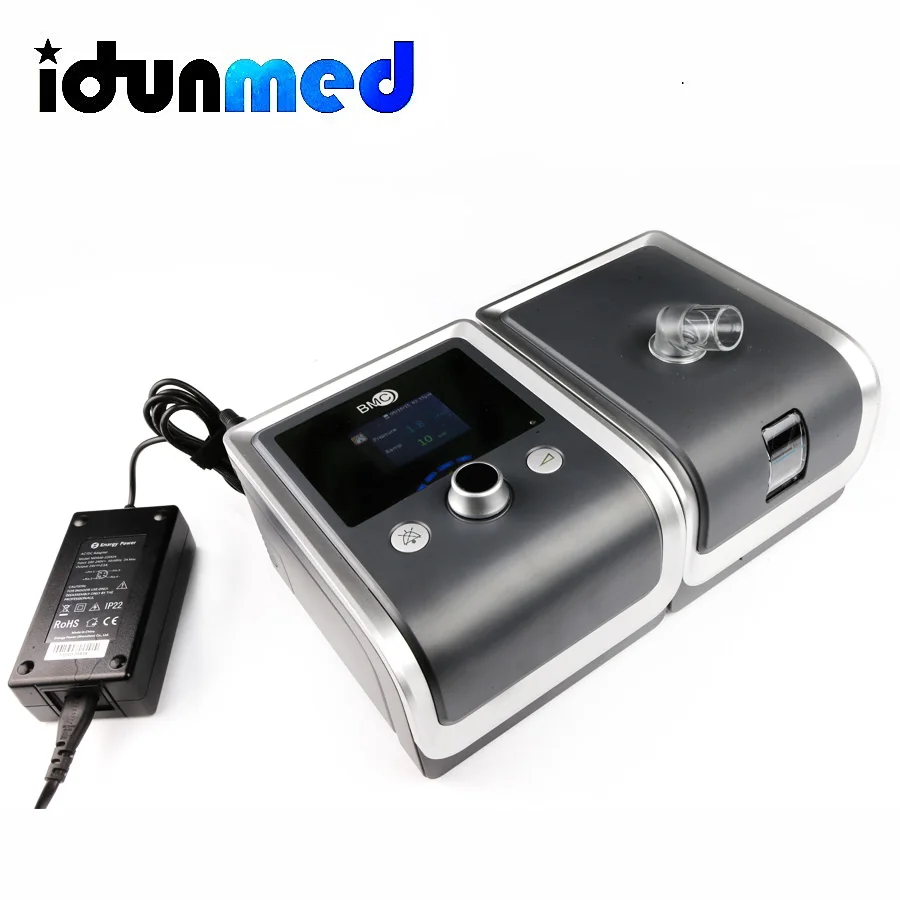  BMC CPAP Snoring Machine Portable Breathing Device With Nasal Mask Full Face Mask Strap SD Card Tub