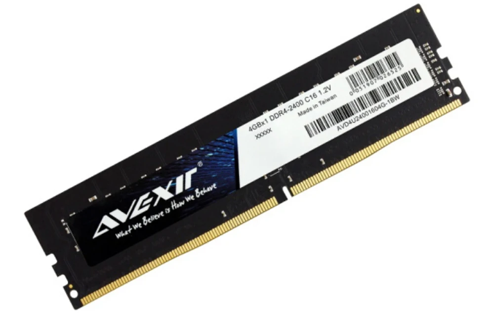 AVEXIR оперативная Память DDR4 4 ГБ/8 ГБ/16 ГБ настольная память 2133 МГц/2400 МГц напряжение памяти 1,2 в PC4-17000/PC4-19200 Гарантия 3 года одиночный модуль оперативной памяти