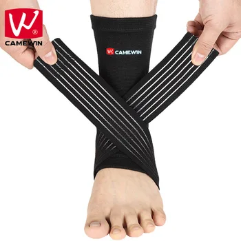 CAMEWIN Enkel Ondersteuning Verstelbare Hoge Elastische Bandage Compressie Breien Sport Protector Basketbal Voetbal Enkel Protector
