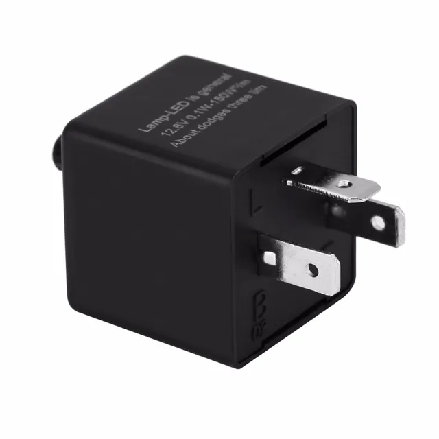 1 Pcs 12V 3 Pin Adjustable LED Light Flasher Blinker Relay Fix For Turn