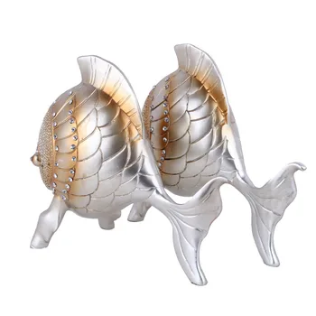 

Fashion Resin Goldfish Model Figurines Miniatures Resin New Year Craft Home Decoration Accessories Handicraft Articles Crafts