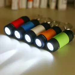Практичный портативный мини-брелок USB Перезаряжаемые карманный фонарик свет лампы IP67 Водонепроницаемый разноцветный фонарик #47424