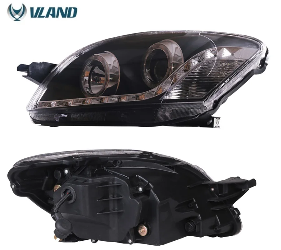 Автомобильный головной светильник VLAND от производителя для Vios, светодиодный головной светильник 2008 2013 для Yaris, головной светильник с ксеноновыми линзами для проектора