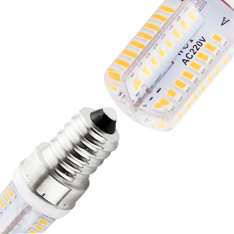 6X E14 Светодиодная лампа с регулируемой яркостью 110 В 220 в 3 Вт LED Bombilla 64LED 3014SMD Замена