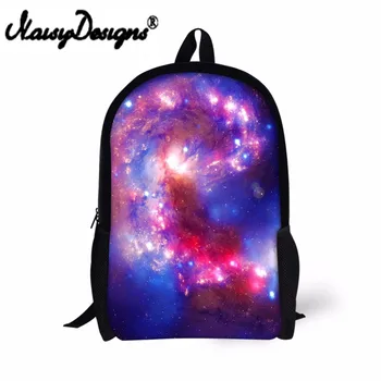 

Noisy Designs Whirlpool Galaxy Backpack For Teenager Boys Bookbags Plant Printed Men's Schoolbag Kid New Style Travel Rucksack