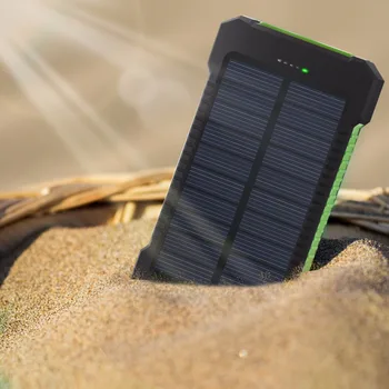 

20000mAH Solar Power Bank Double USB External Battery Solar Powerbank With SOS LED Light Flashlight Phone Charger Poverbank