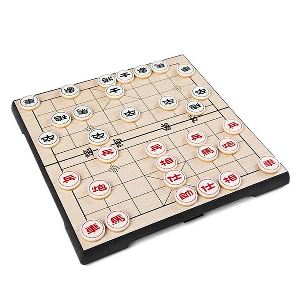 

Xiangqi Chinese Chess Kit Folding Chess Board Games With 32 Magnetic Chess Pieces Poratable Indoor Outdoor Kids Adults Puzzle