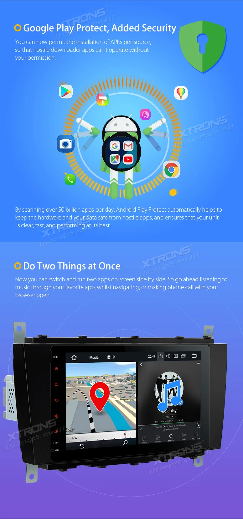 Excellent XTRONS Android 8.0 Car Stereo Radio Player GPS No DVD for Mercedes Benz W209 2005 2006 W203 C180 C200 C220 C230 C240 C250 C270 6