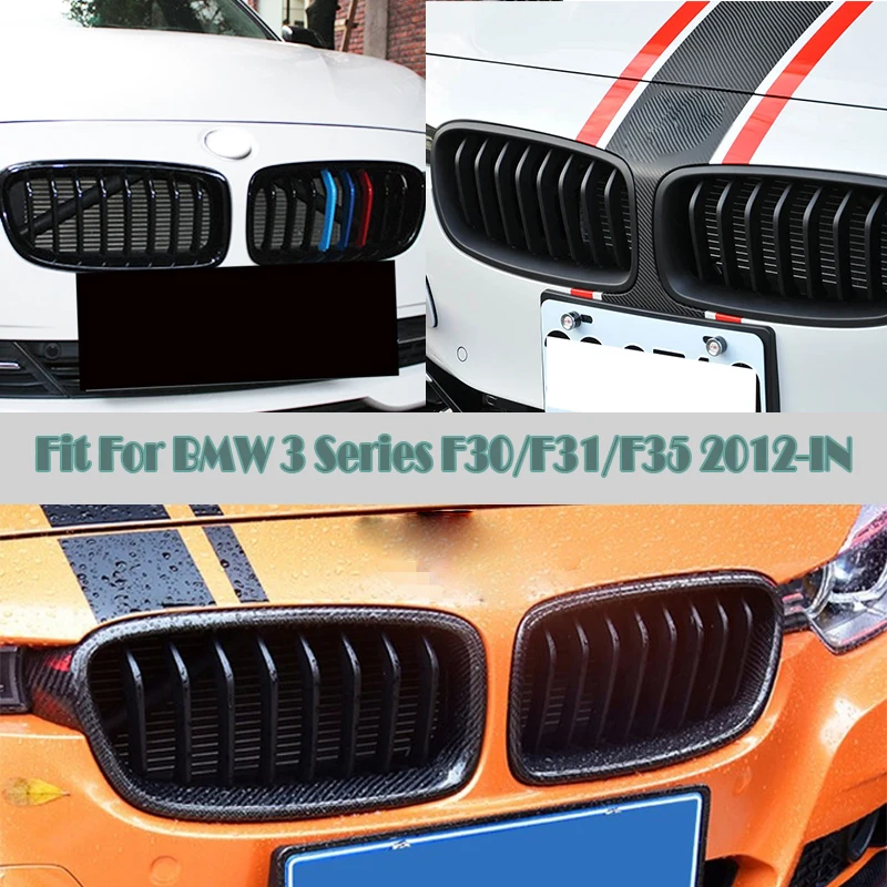Углеродное волокно/черный Передний бампер гонки гриль почек решетки для BMW F30 F31 F35 серии 3 320i 325i 328i 335i M производительность питания