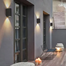 Настенный светильник на открытом воздухе 3 Вт 6 Вт Светодиодный светильник Открытый Круглый/квадратный COB светодиодный скидка 30