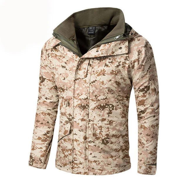 Военная охотничья зимняя куртка мужская тактическая Боевая куртка Militar водонепроницаемая куртка ветровки Casaco Masculino куртки мужские - Цвет: Digital Desert