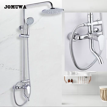 

JOMUWA Bathtub Shower Faucet Rainfall Shower Head Hand Shower Sprayer Bathroom Shower System Set Water Tap Mixer Torneira