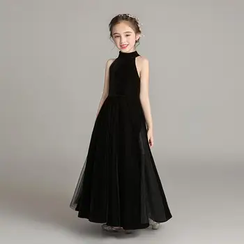 

2019 Kids Girl Elegant Formal Prom Ball Gown Teen Girl Mesh Princess Wedding Veatido Children First Communion Party Dress Q725