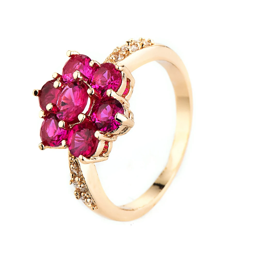 

Elegant Red rose Silver Rings Poetic Droplet, gules CZ Finger Ring for Women Fashion Wedding Jewelry