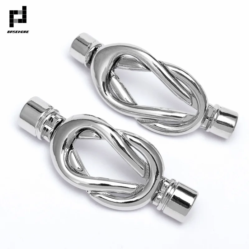 

2sets/lot Rhodium Plated Strong Magnetic Clasps For 4/5mm Leather Cord Bracelets Connectors for DIY Jewelry Making