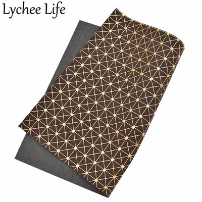 Lychee Life A4 тисненая кожа ткань 29x21 см плед PU ткань DIY ручной работы швейная одежда аксессуары поставки - Цвет: 4