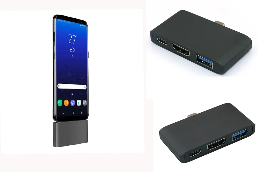 USB-концентратор Mosible для HDMI с поддержкой режима Dex Samsung S8/S9 Nintendo Switch адаптером PD