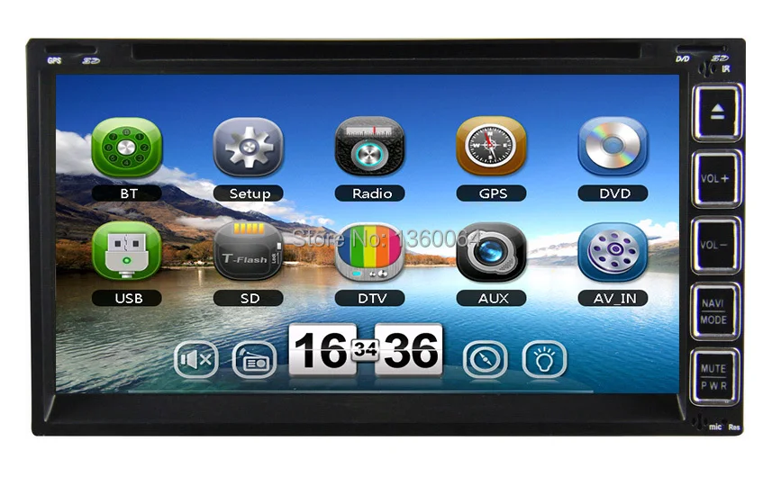 Best Universal 2 Din 6.95 inch Car DVD player gps car radio video player car head unit with Bluetooth,Ipod, ATV,3G usb host 1