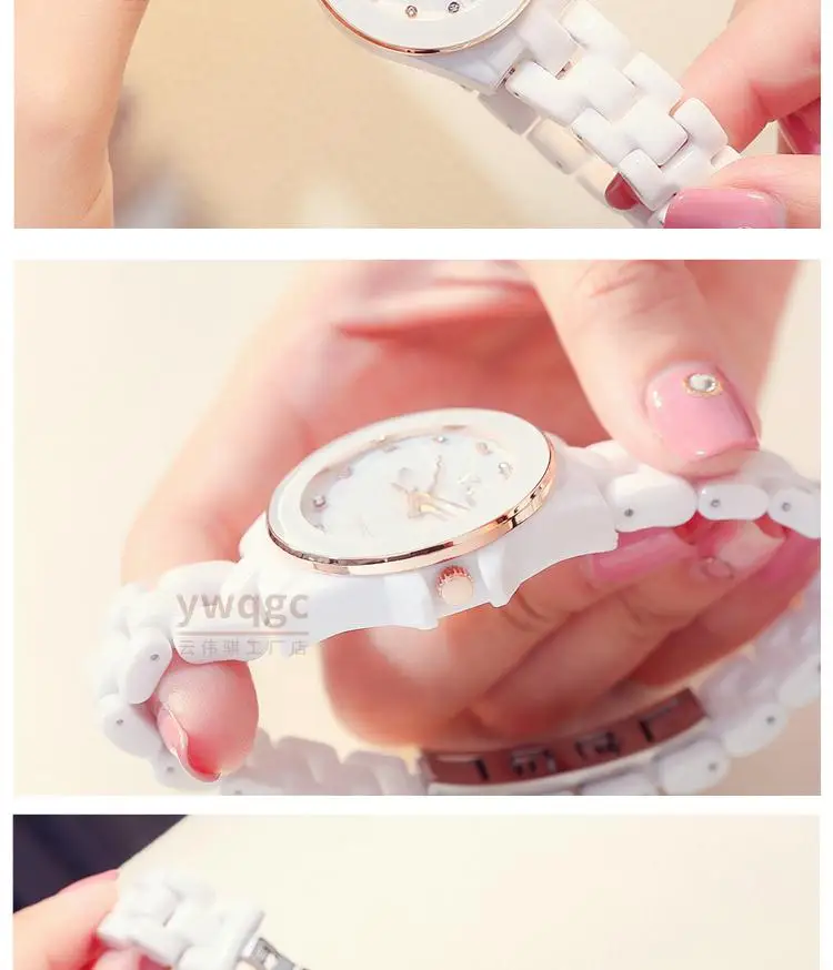Relojes mujer женские белые керамические наручные часы браслет Кварцевые часы Женские часы женские модные женские часы