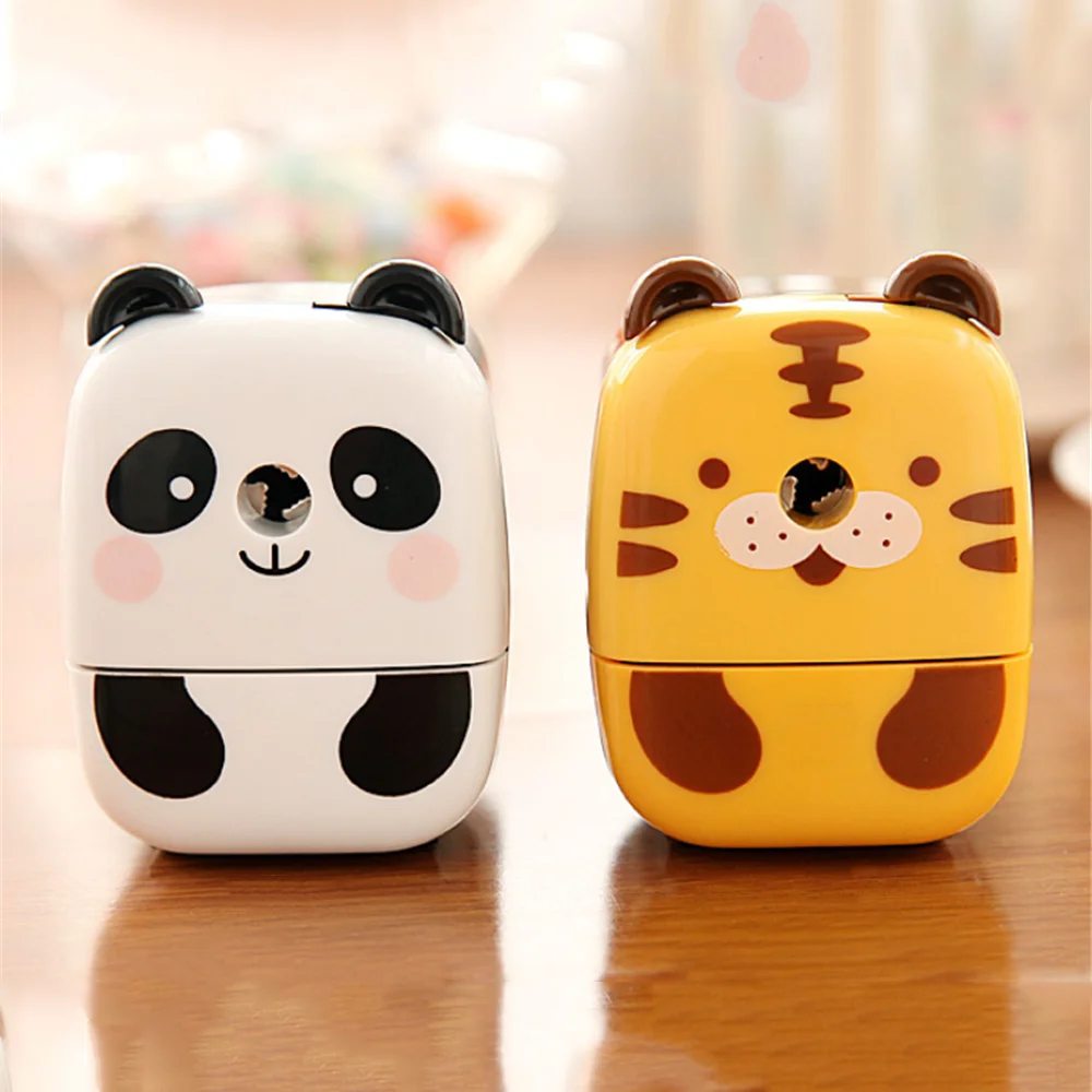 

Kawaii Cartoon Animals Pencil Sharpener Panda Hand Crank Manual Pen Cutter Tool School Office Supplies Pencil Sharpener