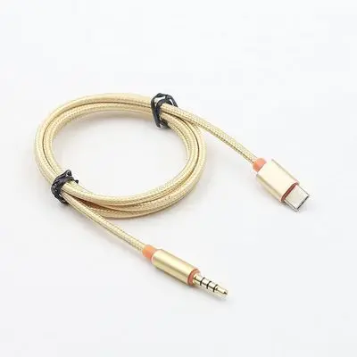 25 шт./лот аудиокабель с разъемом типа C на 3 5 мм для USB Type c Jack Aux кабель