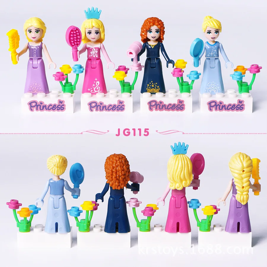 New 8pcs Fairy Tale Princess Girl Legoings Model Building Kits Doll Figures Bricks Blocks Kid Friends Children Toys Gift New 8pcs Fairy Tale Princess Girl Legoings Model Building Kits Doll Figures Bricks Blocks Kid Friends Children Toys Gift