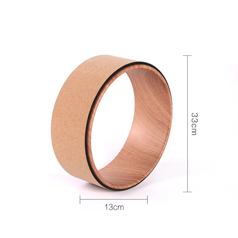 Cork+ABS Yoga Wheel / Ring Miracle Yoga Circle Pilates Rings Home Gym Fitness Equipments Priora Foam Roller Pilates Accessories 
