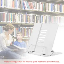 Книжная подставка, книжная полка, держатель для документов, стальной держатель для книг, регулируемый, шесть углов, отличный инструмент для чтения, для журналов, документов, кулинарная книга