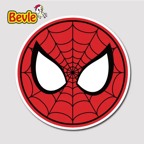 bevle 9262 dc hero spider man sign tide waterproof stickers laptop