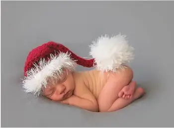 

Newborn Baby Santa Claus Photo Props Infant Baby Christmas Hat Newborn Christmas Hat for Photo Shoot 0- 3month