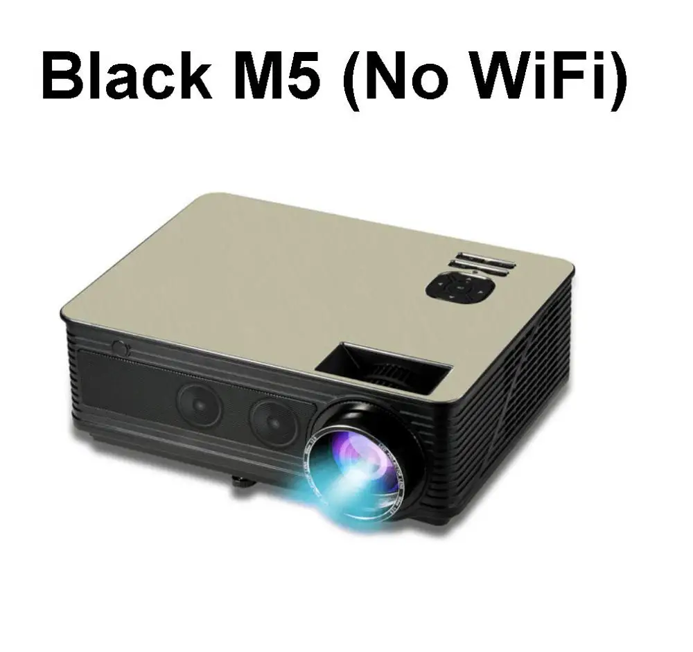 Poner Saund M5 серия светодиодный HD проектор 3D проектор lcd Bluetooth HIFI колонки на выбор Android 6,0 M5 WiFi Vs светодиодный 96 - Цвет: M5-black