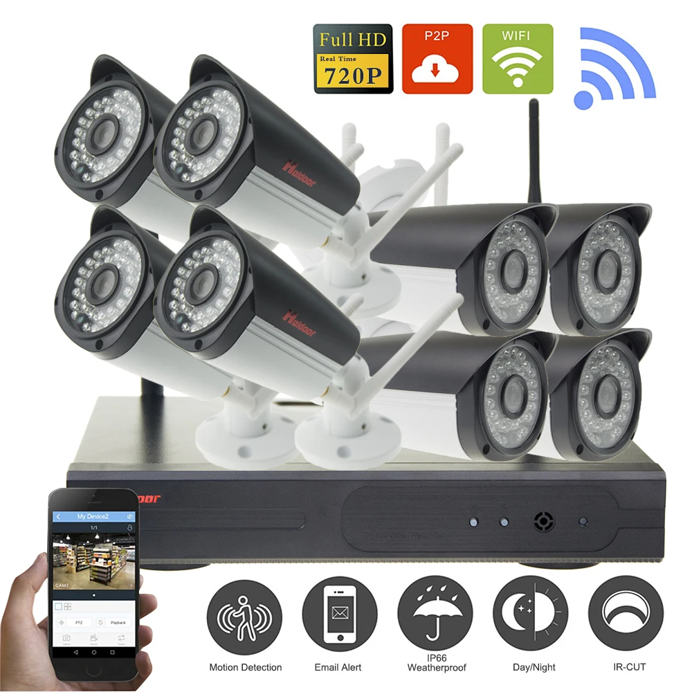 

Home Security Camera CCTV System Wireless NVR 8CH IP CCTV Kit HD 720P P2P IR Night Vision Video Surveillance Wifi Kit