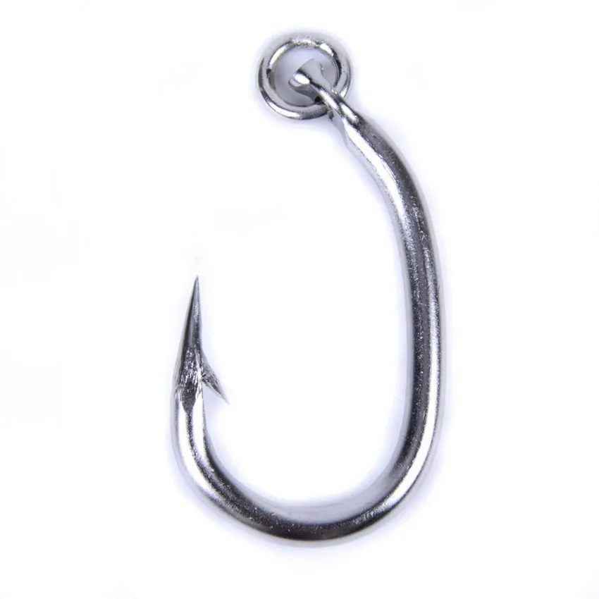 

50pcs Saltwater Fishing Hook Tuna Hook Size 2.4#-4.0# Strong Shark Tuna Hook Big Game Stainless Steel Sea Peche Fishing Hooks
