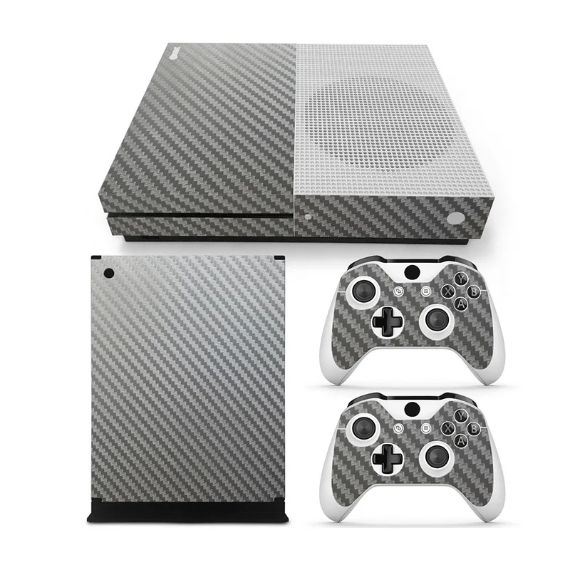 Виниловая пленка из углеродного волокна для Xbox One Slim Console и 2 контроллера наклейки для Xbox One Slim Decal
