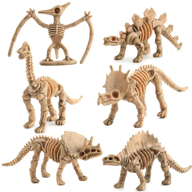 Mini Dinosaur Skeleton Action Figures (12 pcs set)