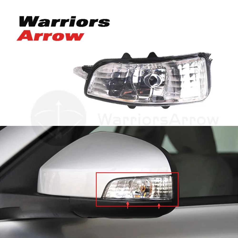 

31111090 For Volvo S40 S60 S80 C30 C70 V50 V70 2008 2009 Left Mirror Indicator Turn Signal Light Lamp Lens NO Bulb