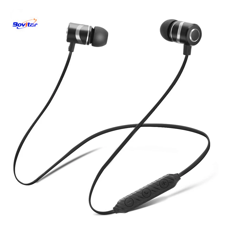 Bovitar L09 Magnetic Wireless Earphone With Mic For iPhone Samsung In ear Bluetooth Earphones Noise Reduction Sports Headsets