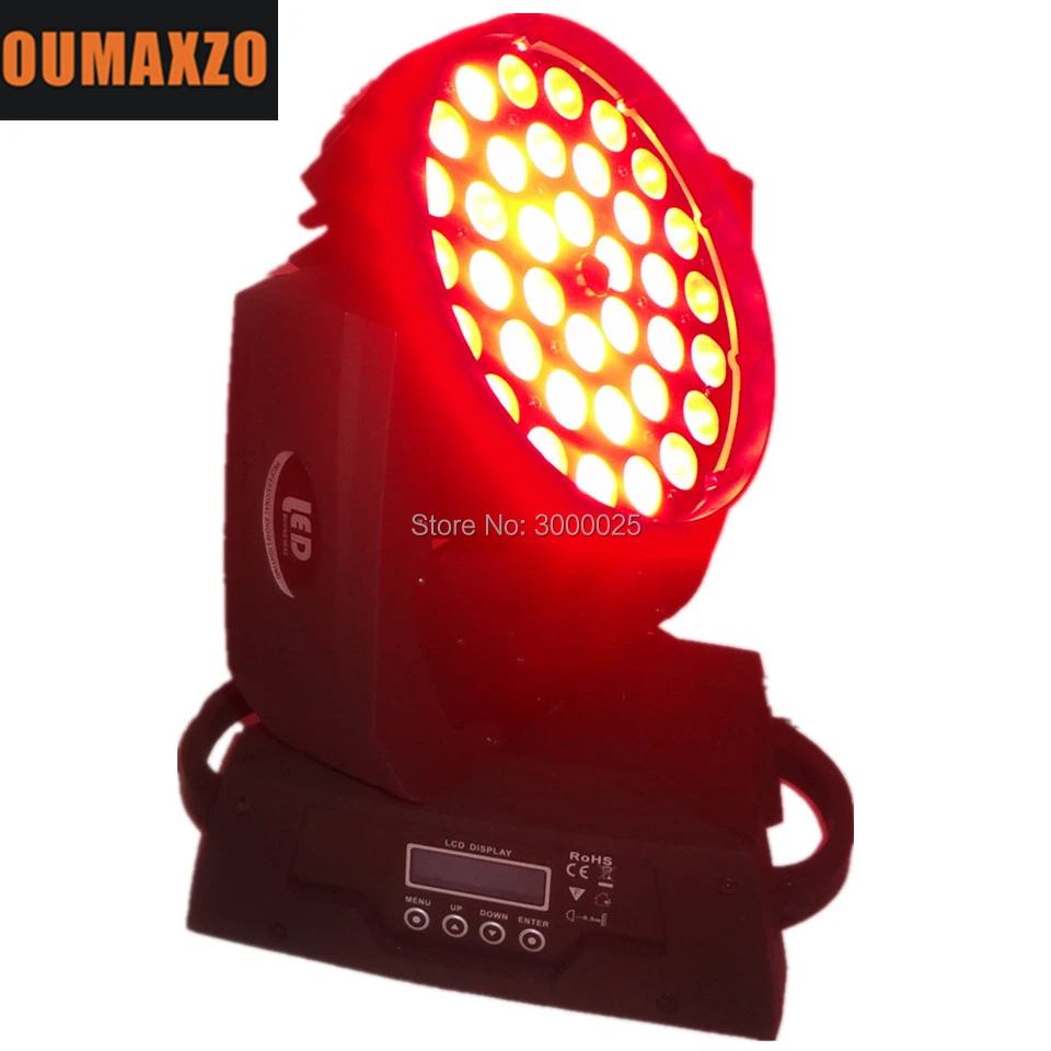 Luz em Movimento 4 Pçs e lote & Flightcase 36 10 w 36 1 Zoom Levou da Cabeça Rgbw 4in 10 w 4in 1 Rgbw Cree Led Zoom Moving Head Wash dj Americano 25 36 1 Zoom Levou Luz Em Movimento