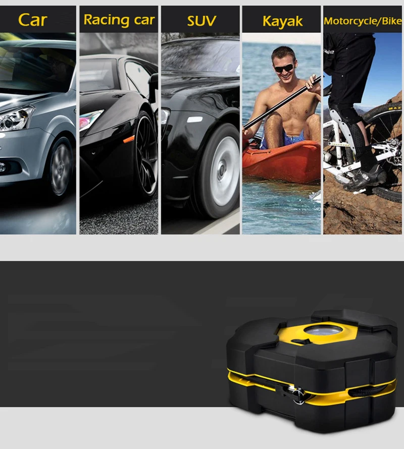EAFC, интеллектуальный автомобильный надувной насос, воздушный компрессор, насос для шин, 12 В, портативный автомобильный насос для автомобильных шин