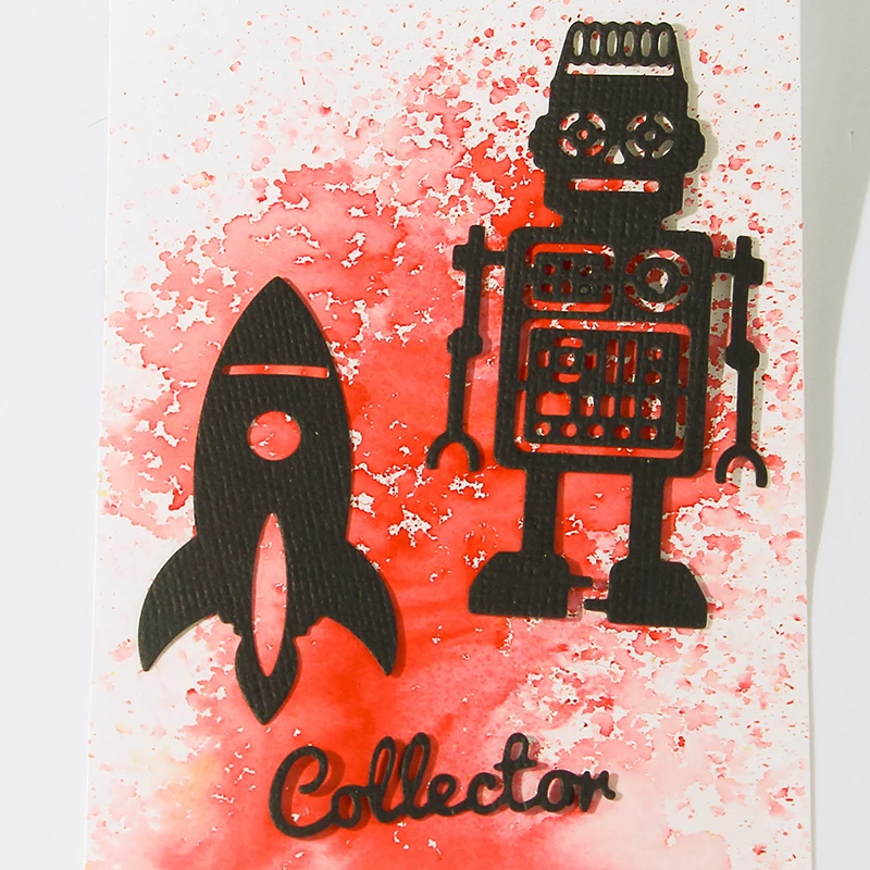 

JC Metal Cutting Dies for Scrapbooking Rocket Robot Alien Dies Cut Craft Stencil Handmade Cards Making Model Template Decoration